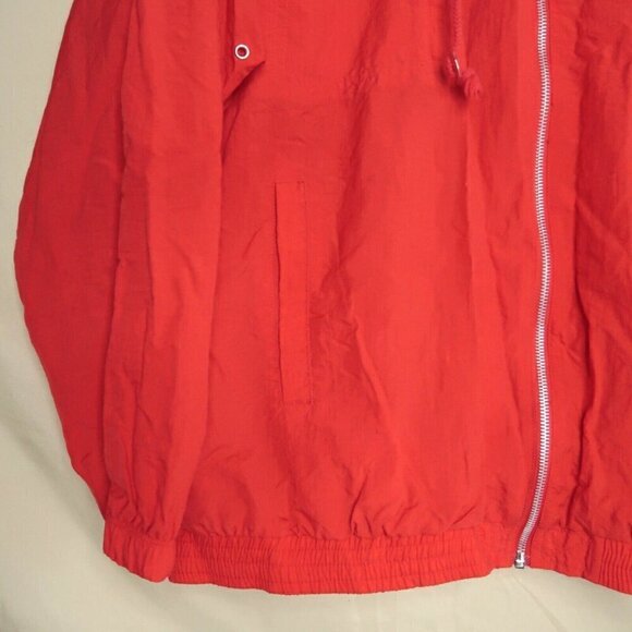 Vintage 80s Catalina Windbreaker Jacket Full Zip Red Nautical Women's Size XL - Picture 4 of 14